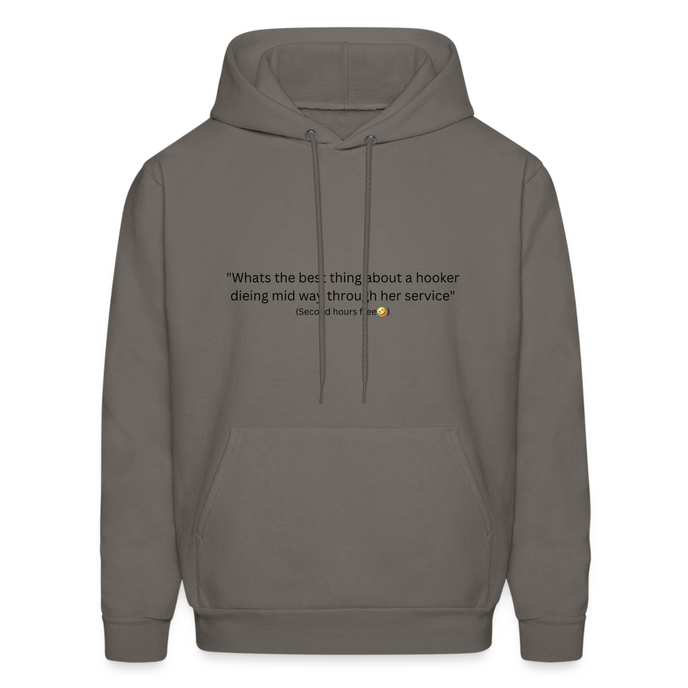 Hooker joke hoodie - asphalt gray