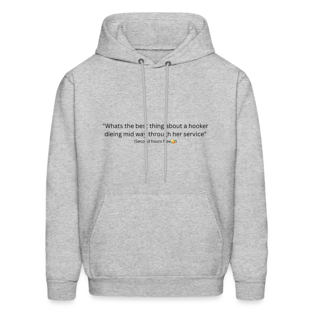 Hooker joke hoodie - heather gray