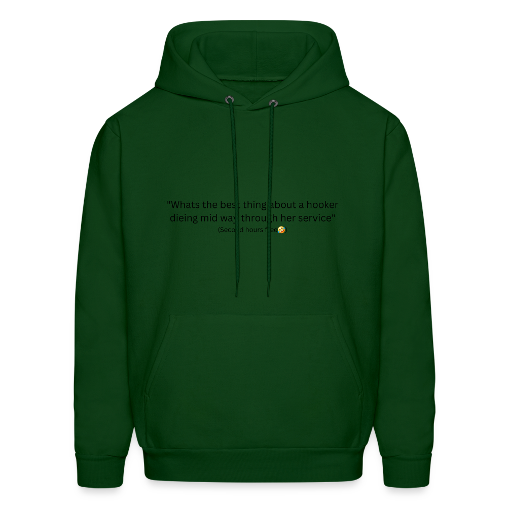 Hooker joke hoodie - forest green