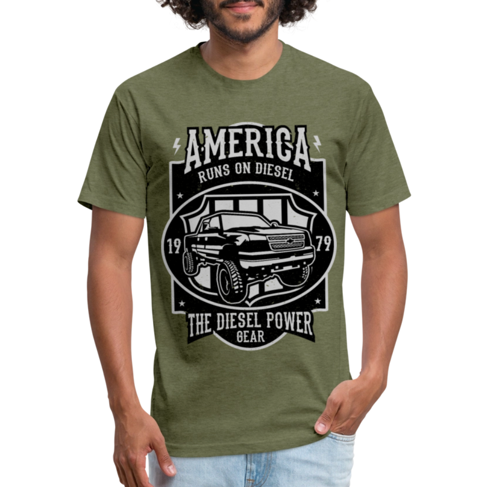 America cotton shirt - heather military green