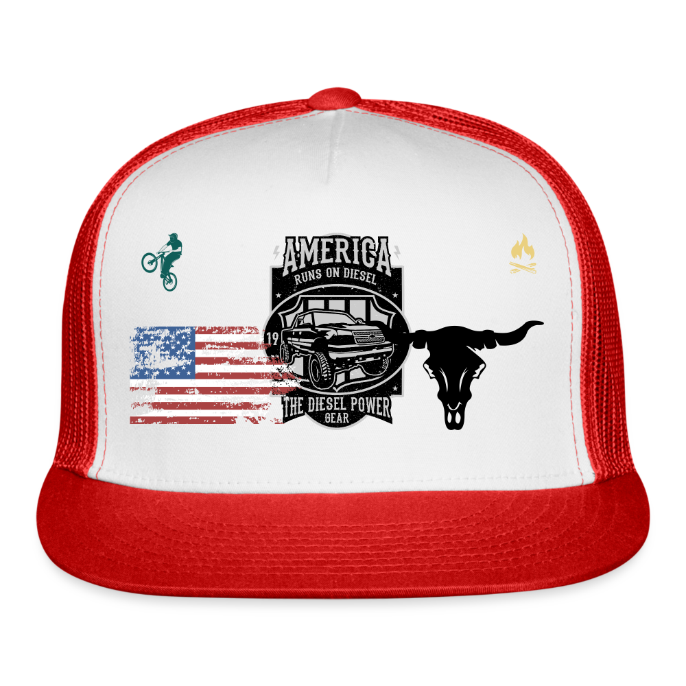 Trucker Hat - white/red