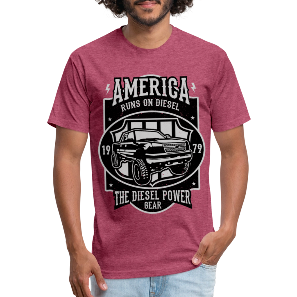 America cotton shirt - heather burgundy