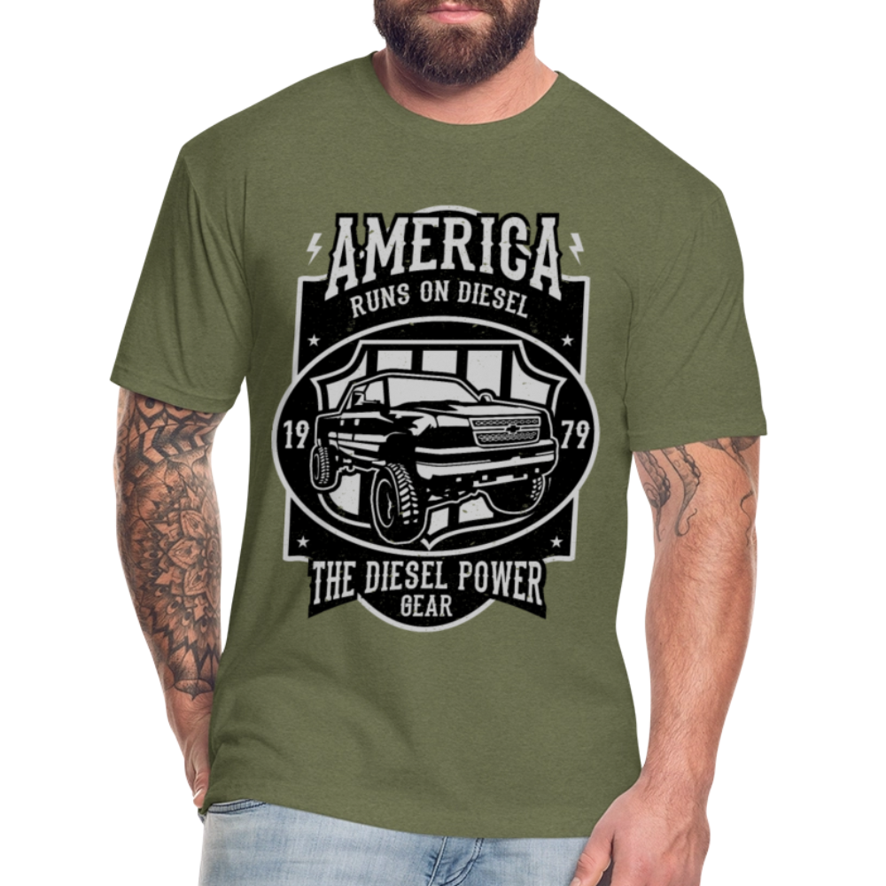 America cotton shirt - heather military green