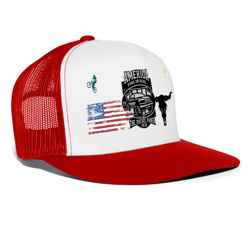 Trucker Hat - white/red