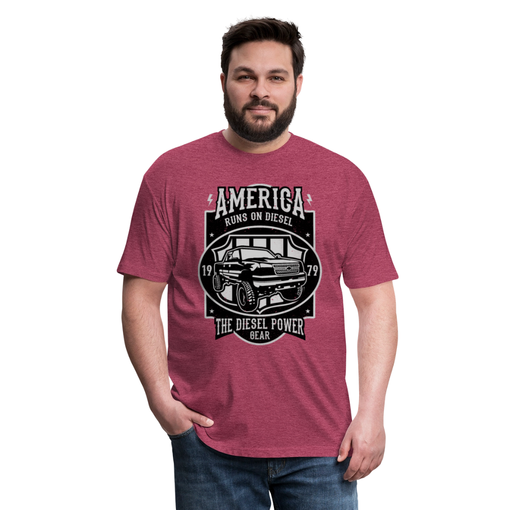 America cotton shirt - heather burgundy