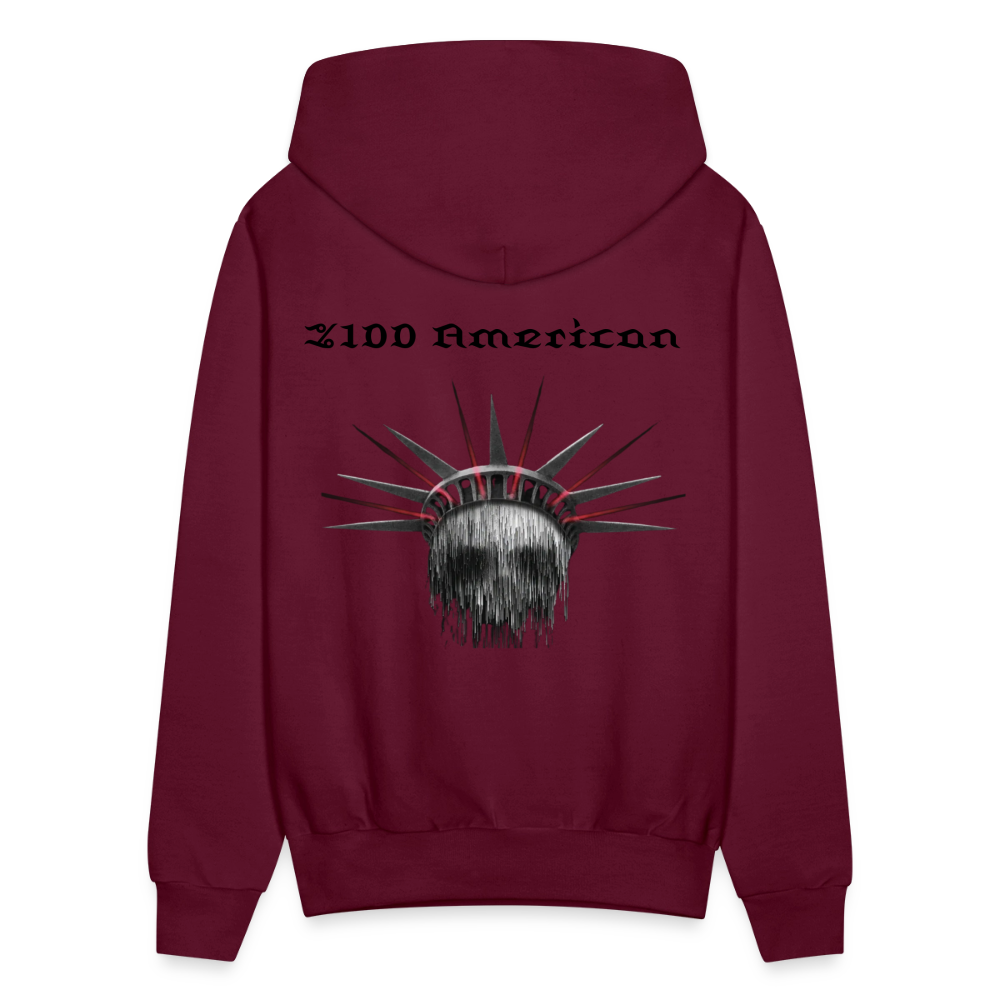 Most American  Hoodie - burgundy