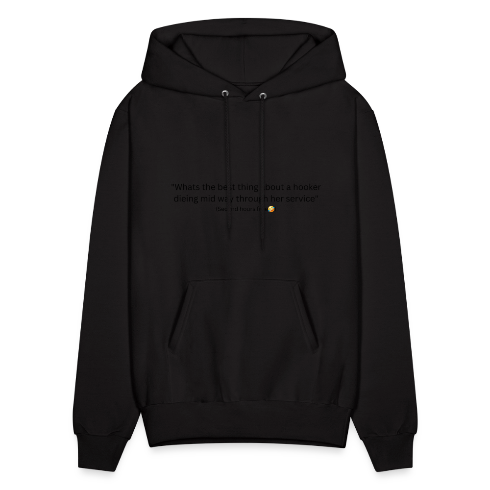 Hooker joke hoodie - black