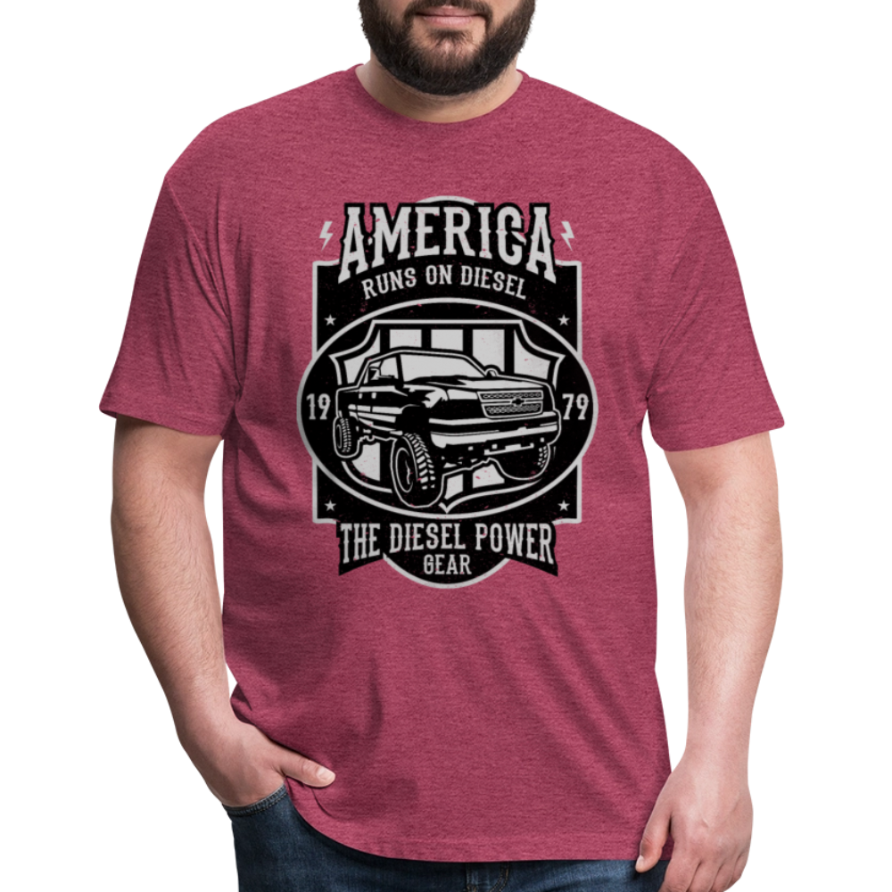 America cotton shirt - heather burgundy