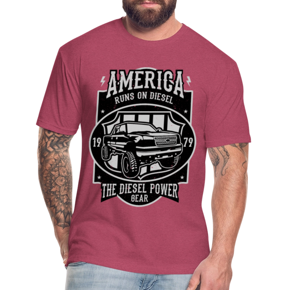 America cotton shirt - heather burgundy