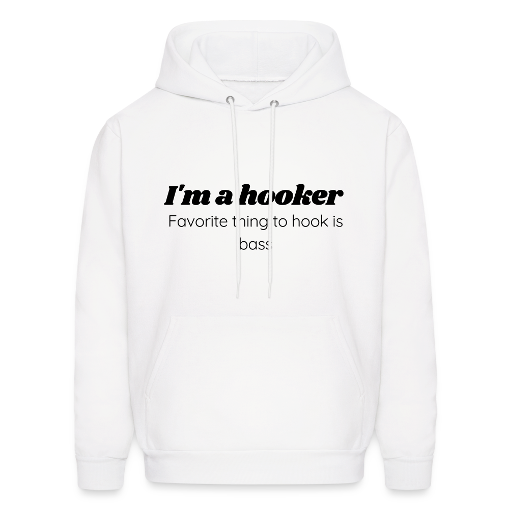 Hooker hoodie family friendly - white