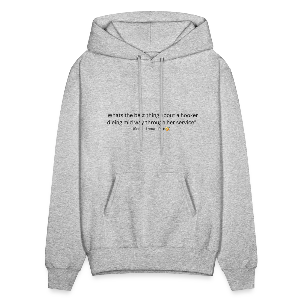 Hooker joke hoodie - heather gray