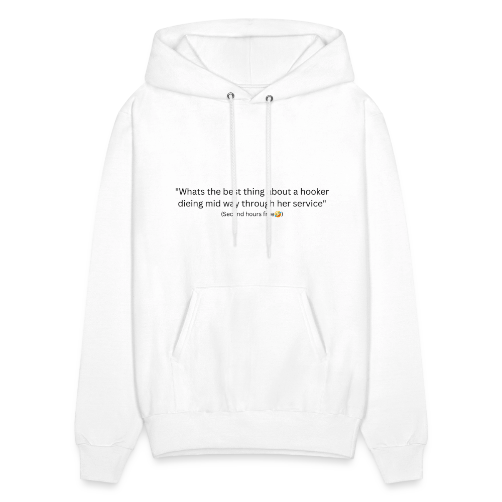 Hooker joke hoodie - white