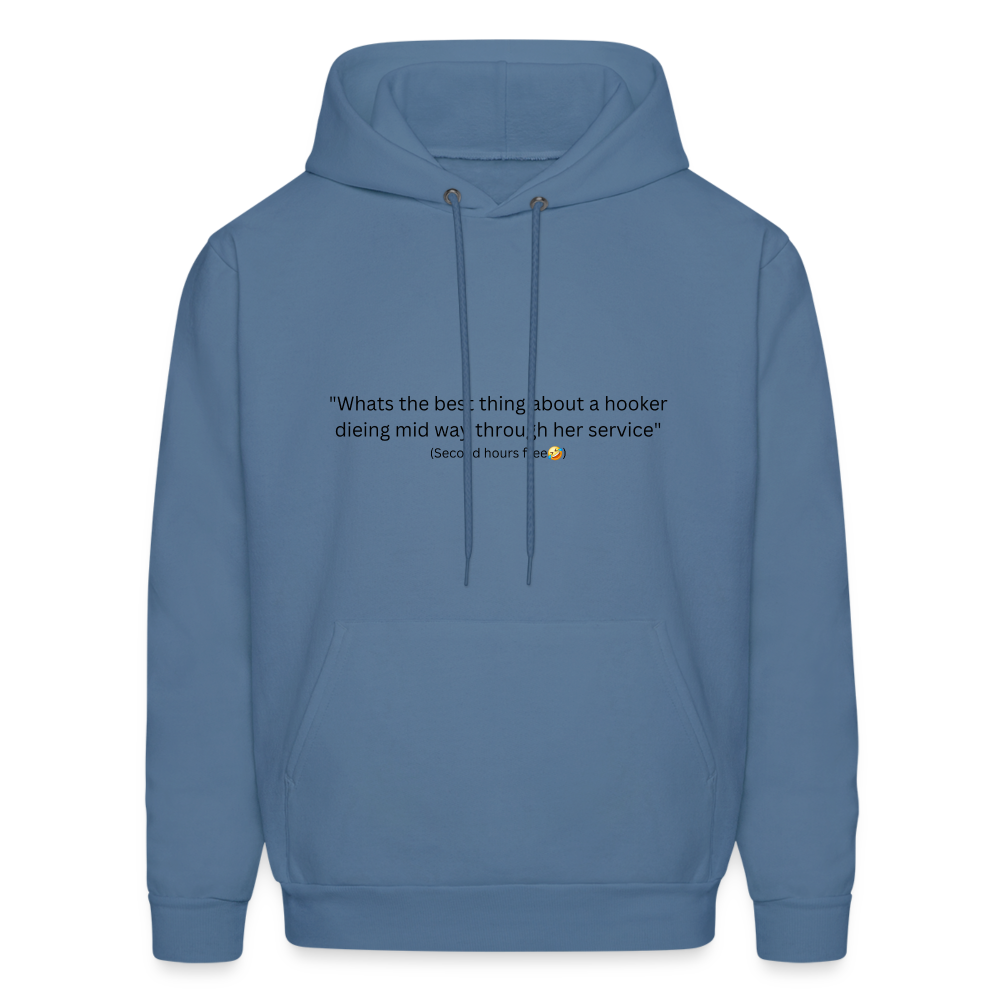 Hooker joke hoodie - denim blue