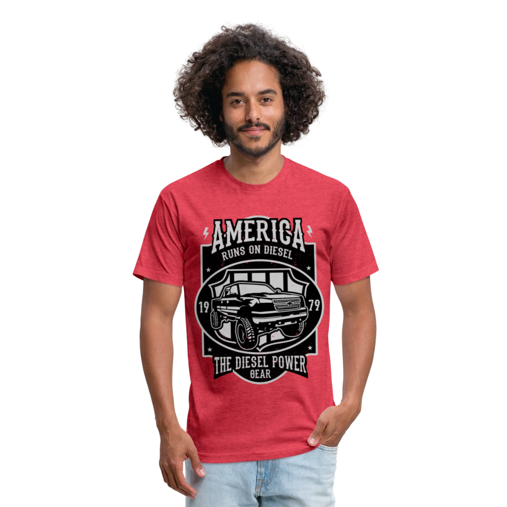 America cotton shirt - heather red