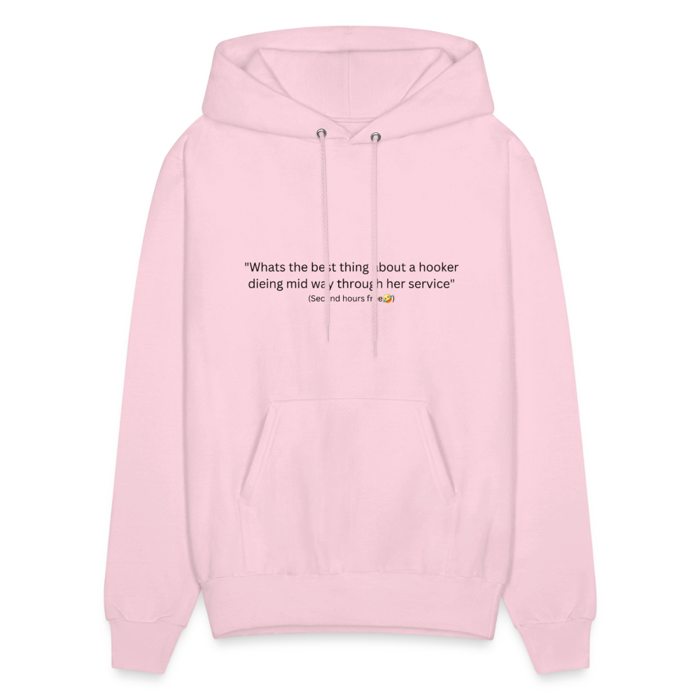 Hooker joke hoodie - pale pink