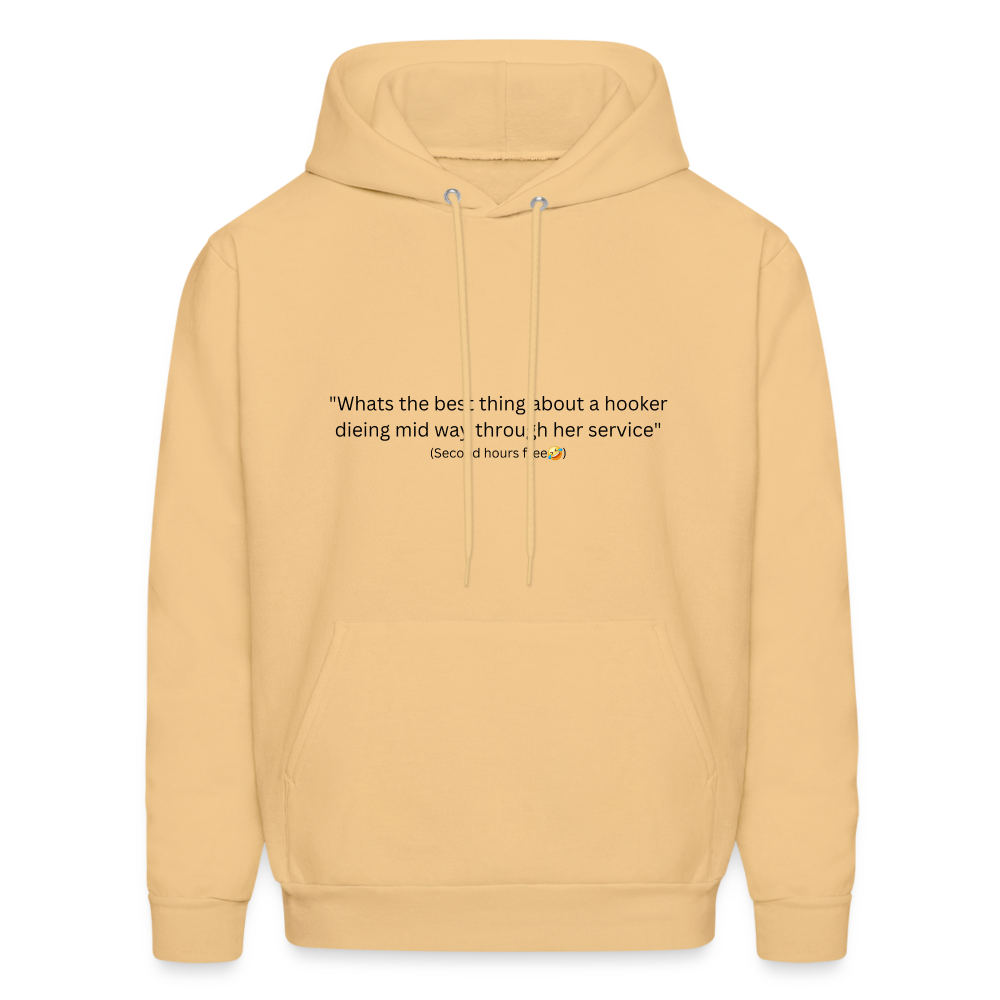 Hooker joke hoodie - light gold 