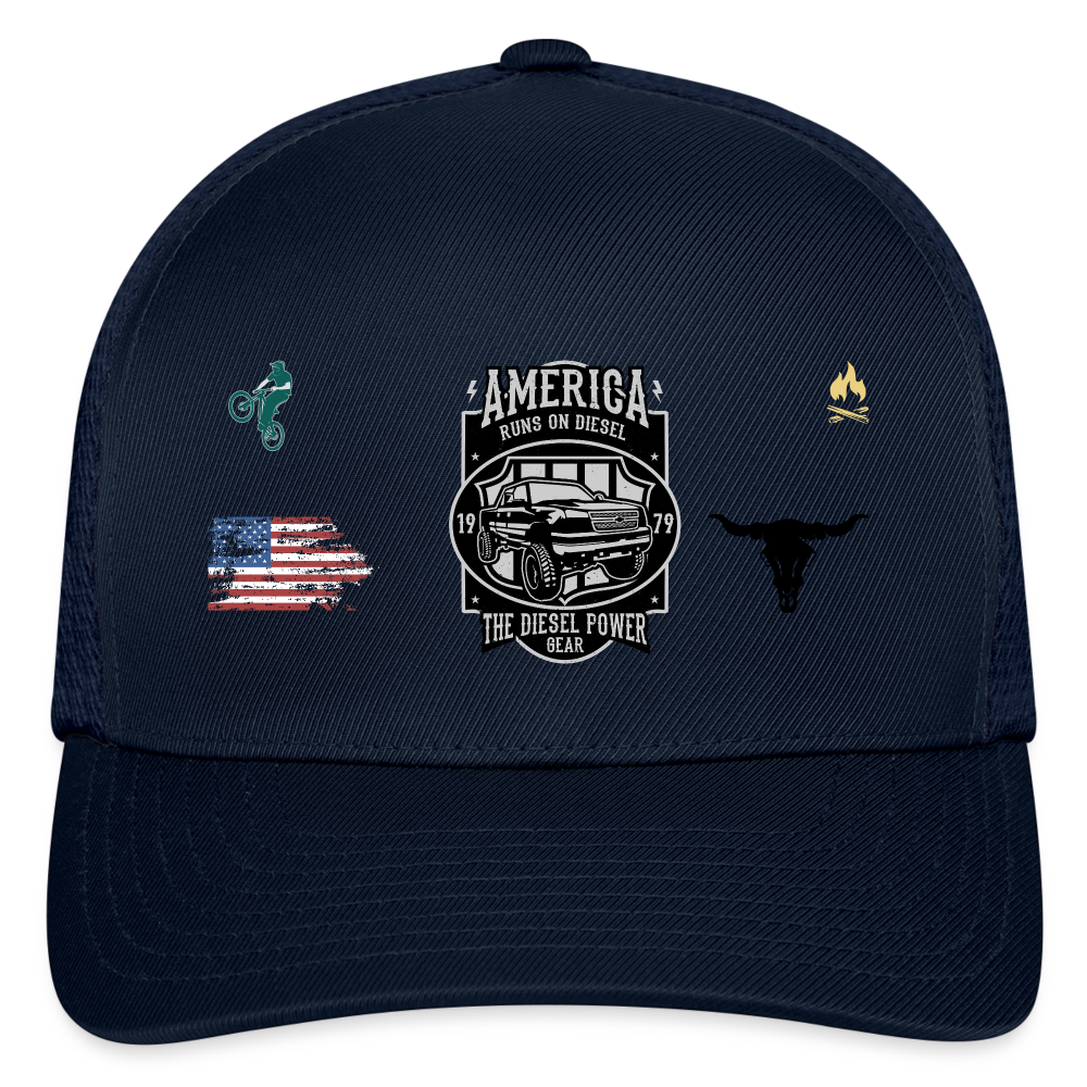 Flexfit Fitted Baseball Cap - navy