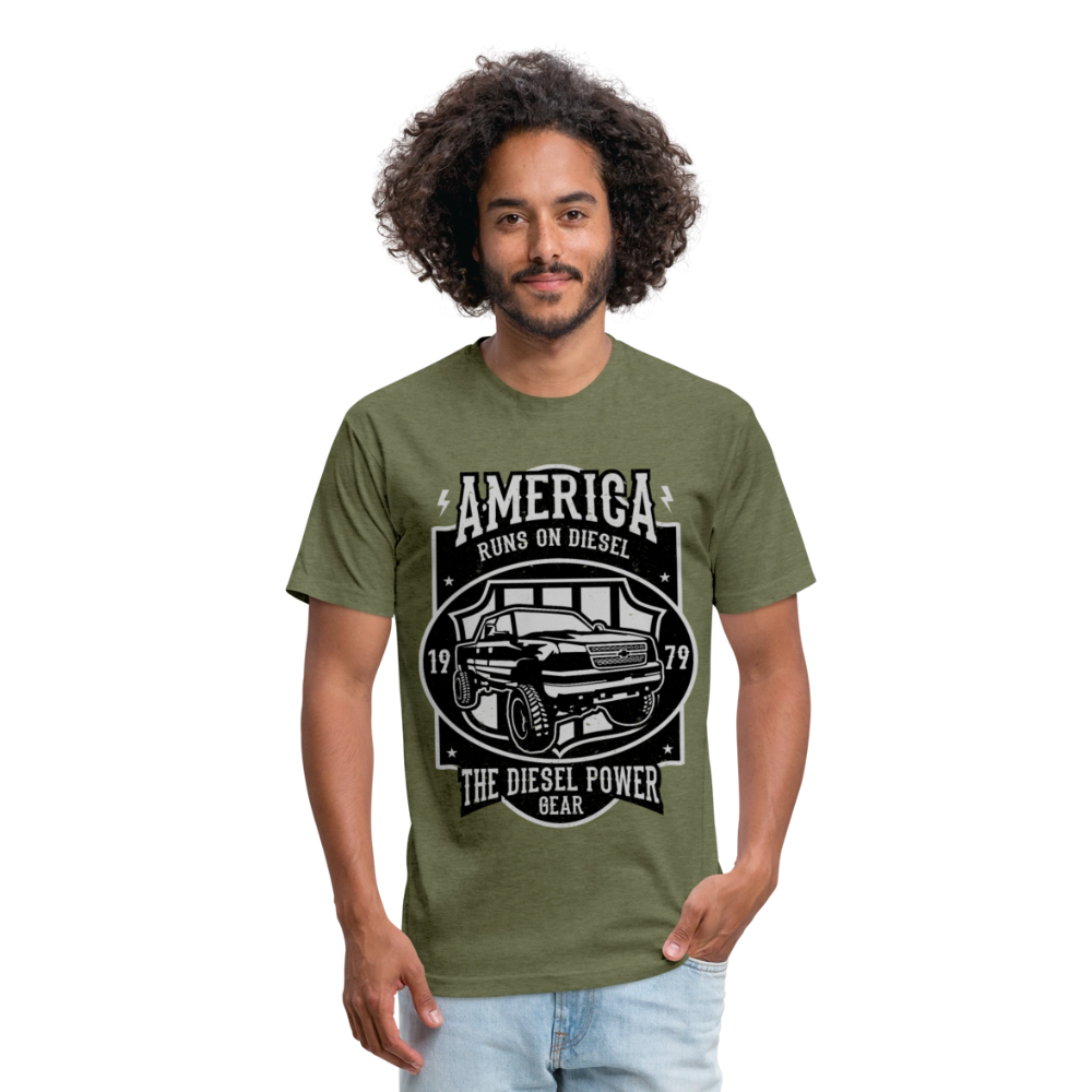 America cotton shirt - heather military green