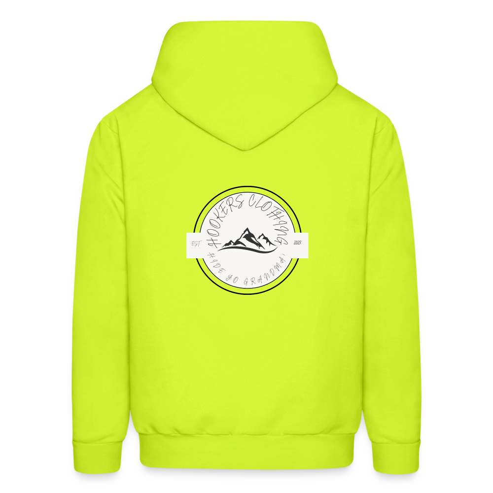 Hooker hoodie family friendly - safety green