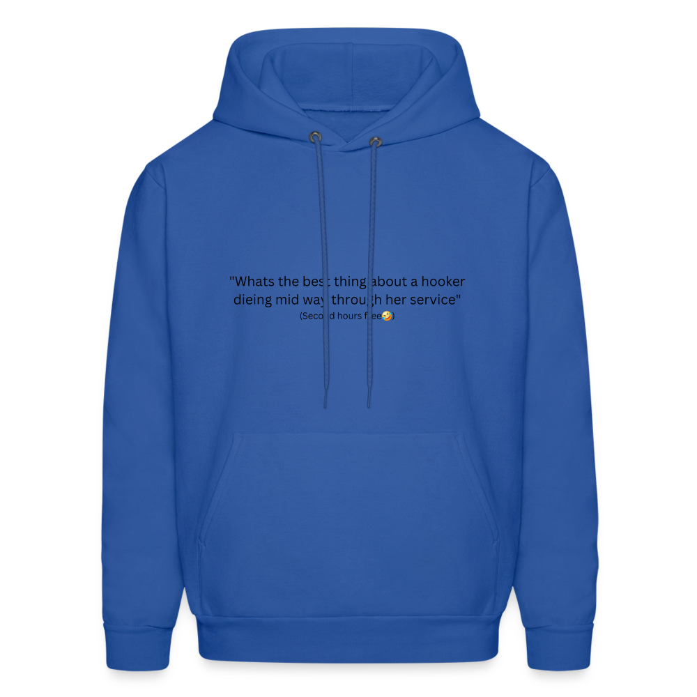 Hooker joke hoodie - royal blue