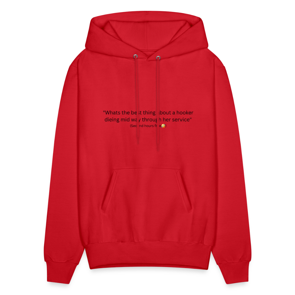 Hooker joke hoodie - red