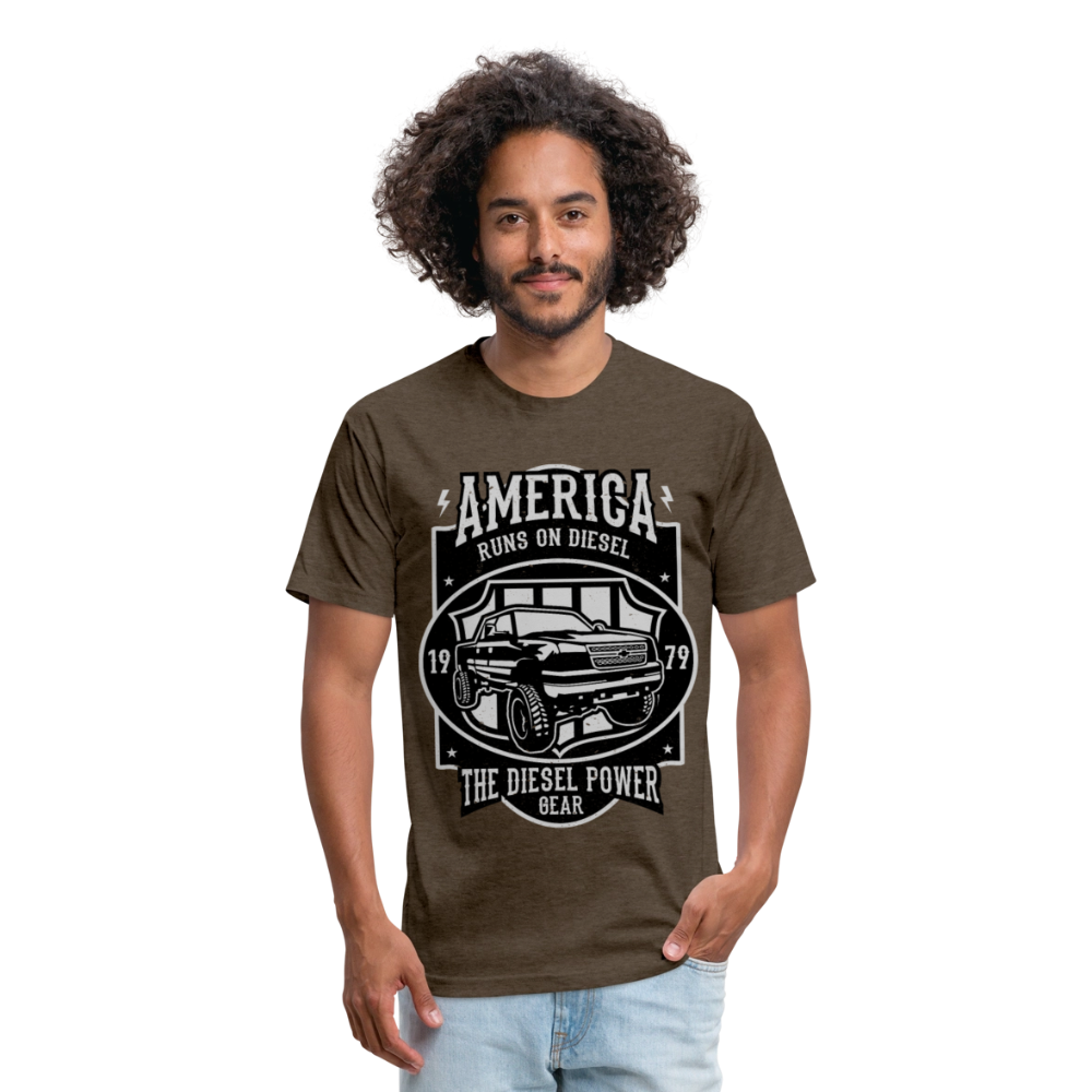 America cotton shirt - heather espresso