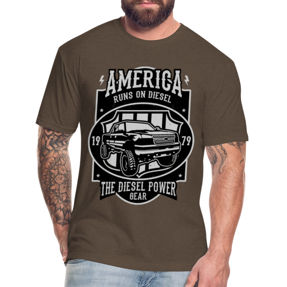 America cotton shirt - heather espresso