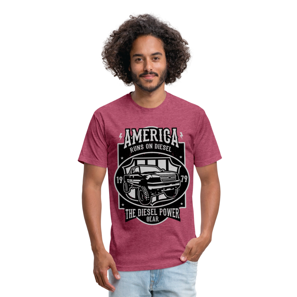 America cotton shirt - heather burgundy