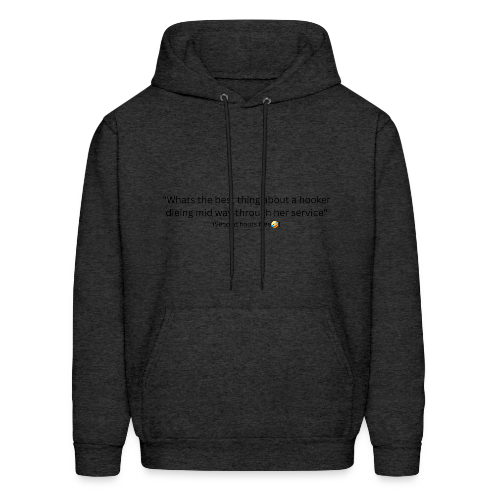 Hooker joke hoodie - charcoal grey