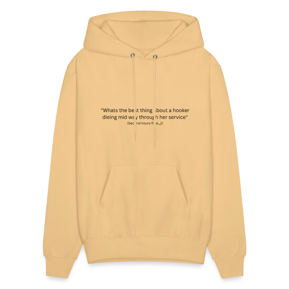 Hooker joke hoodie - light gold 