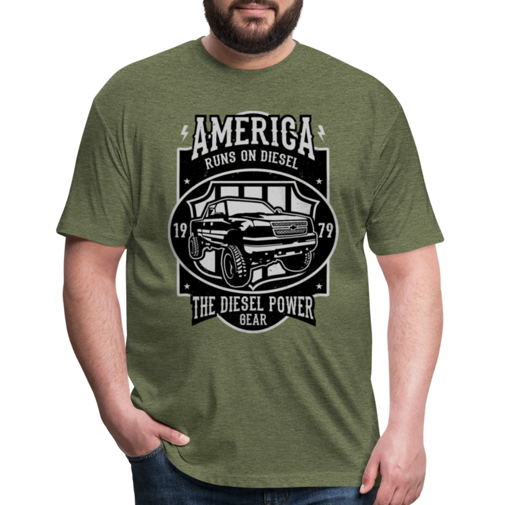 America cotton shirt - heather military green