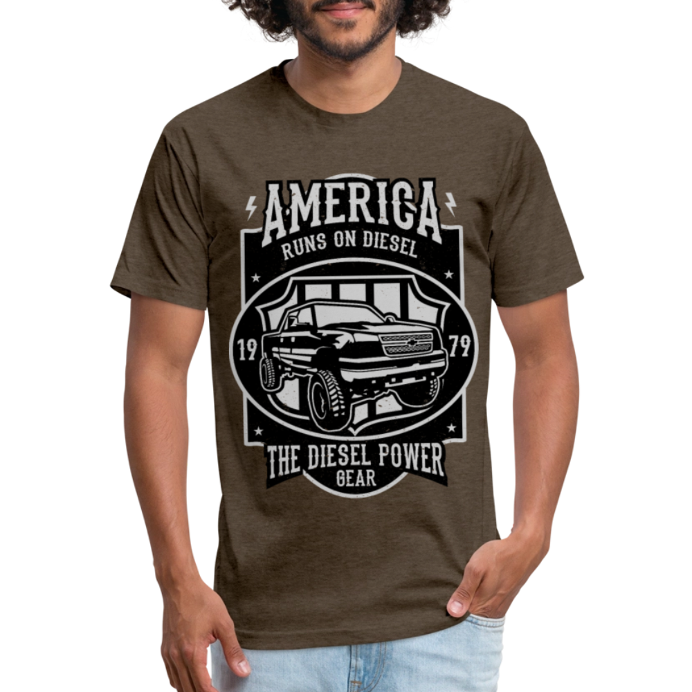 America cotton shirt - heather espresso