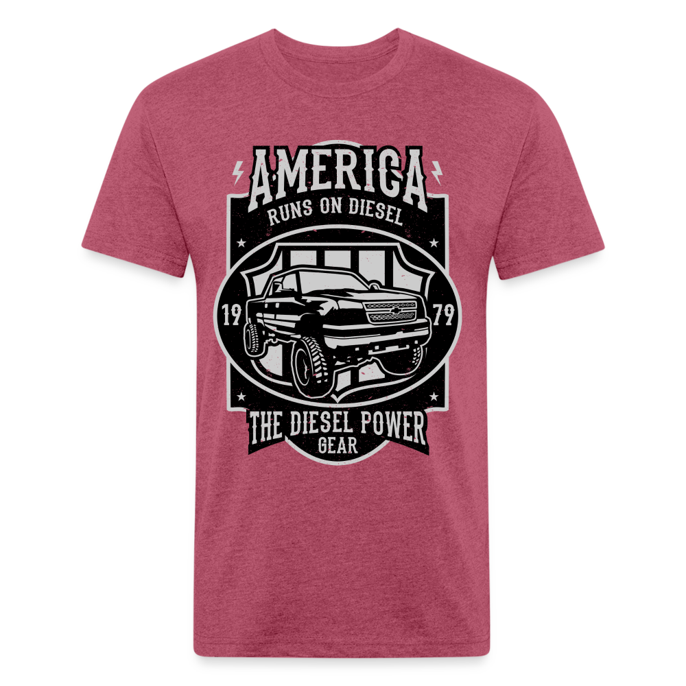 America cotton shirt - heather burgundy