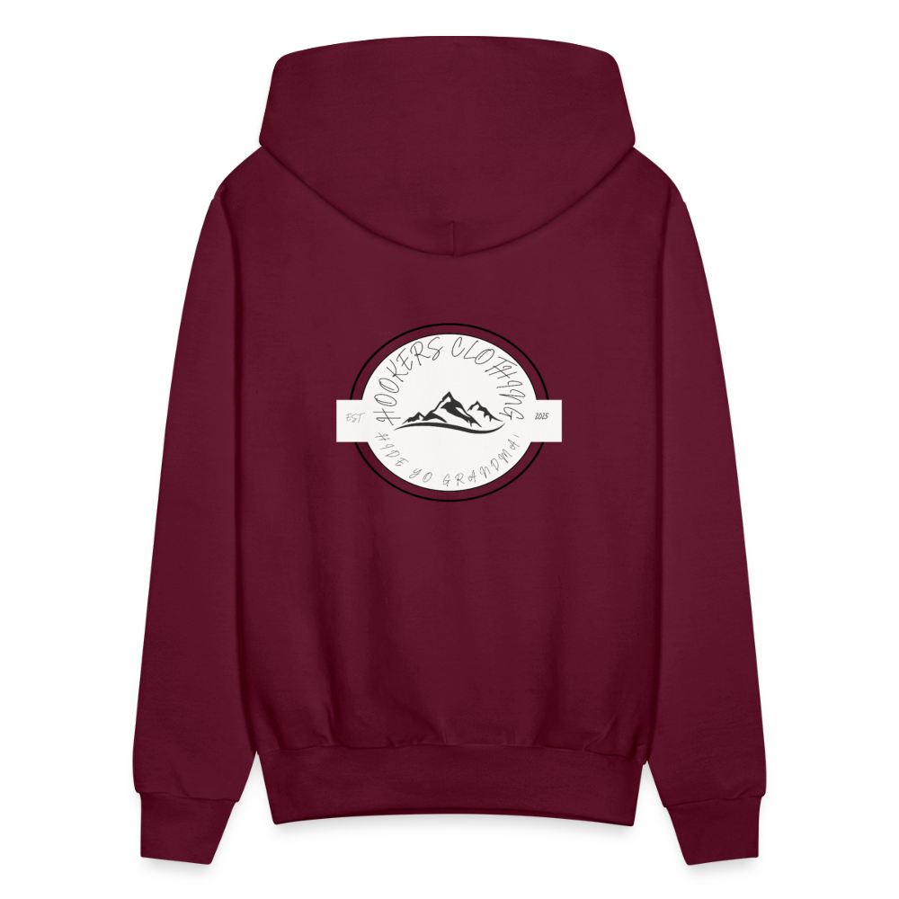 Hooker joke hoodie - burgundy