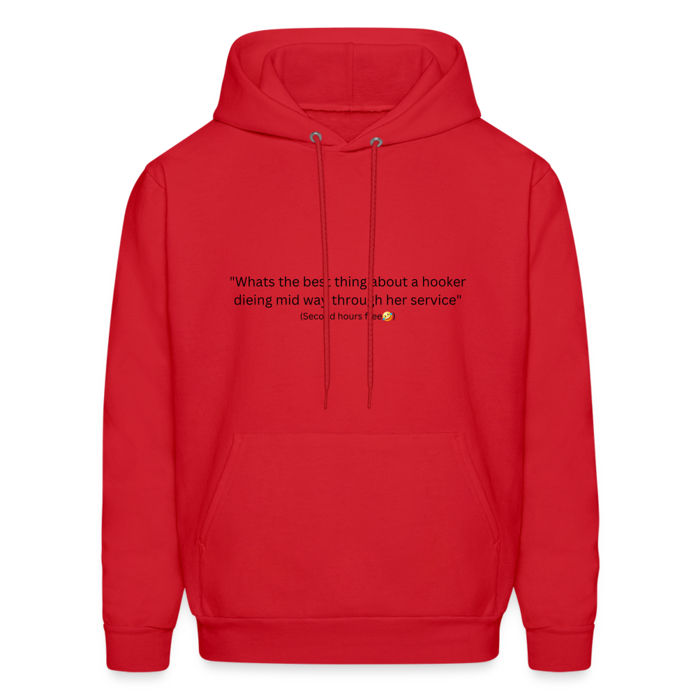 Hooker joke hoodie - red