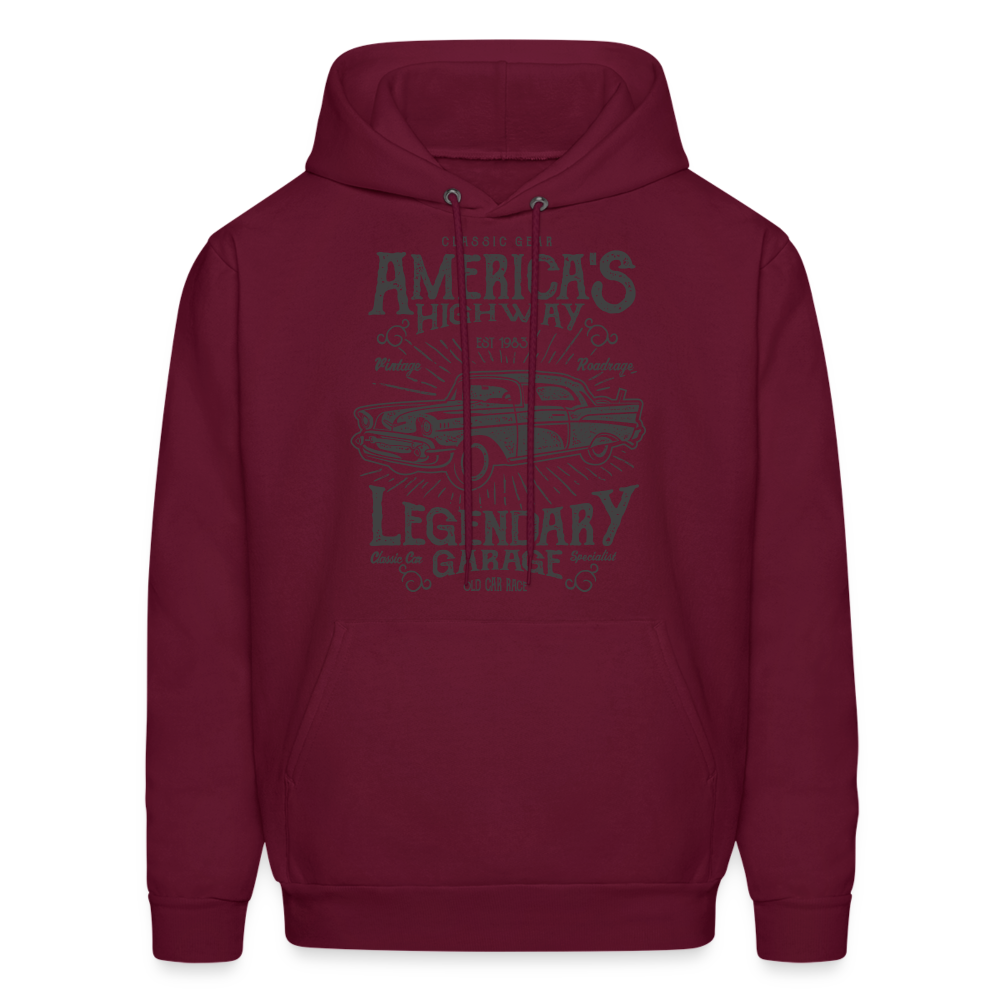 Most American  Hoodie - burgundy