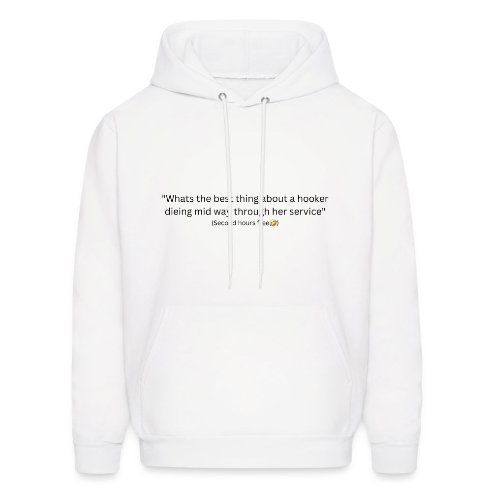 Hooker joke hoodie - white