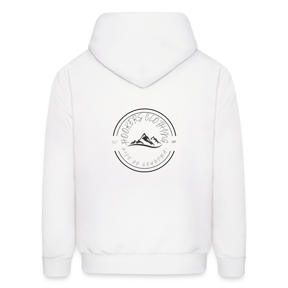 Hooker hoodie family friendly - white