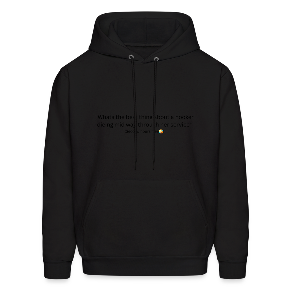 Hooker joke hoodie - black