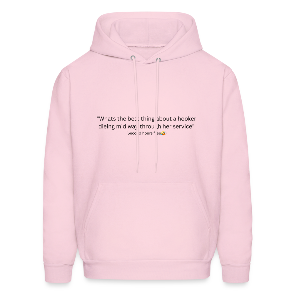 Hooker joke hoodie - pale pink