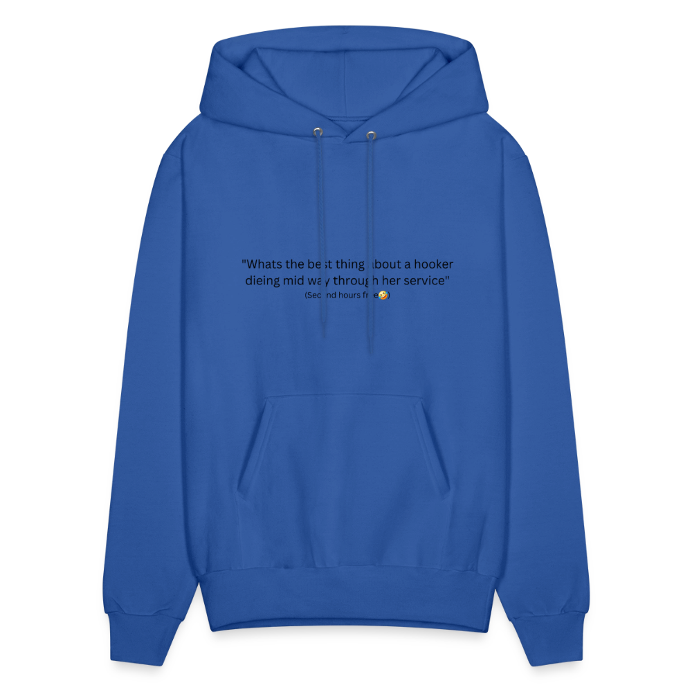 Hooker joke hoodie - royal blue