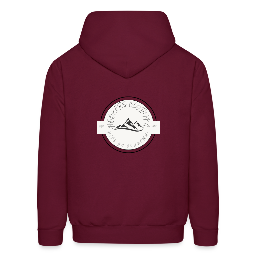 Hooker joke hoodie - burgundy