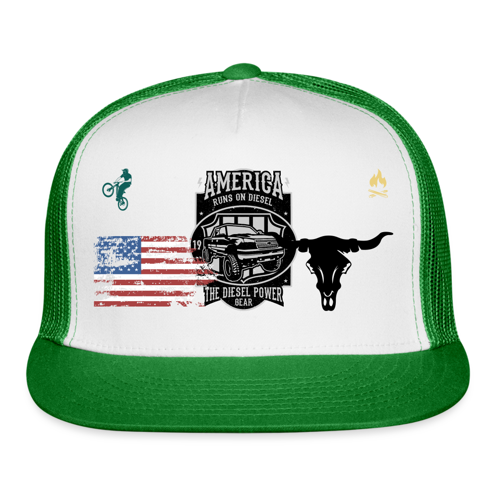 Trucker Hat - white/kelly green