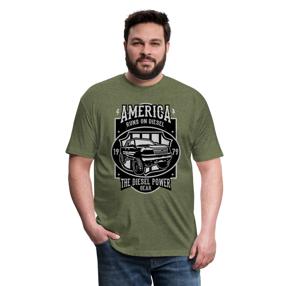 America cotton shirt - heather military green