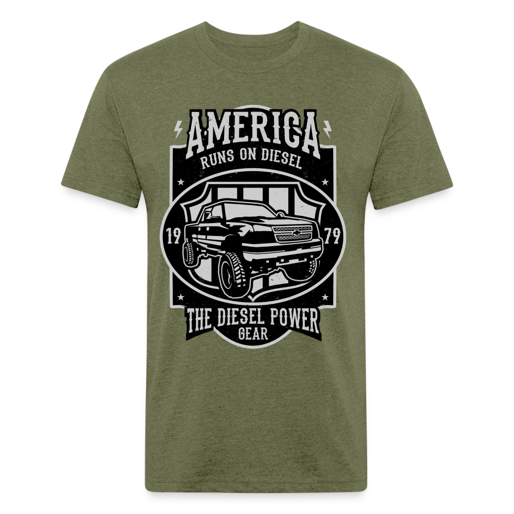 America cotton shirt - heather military green