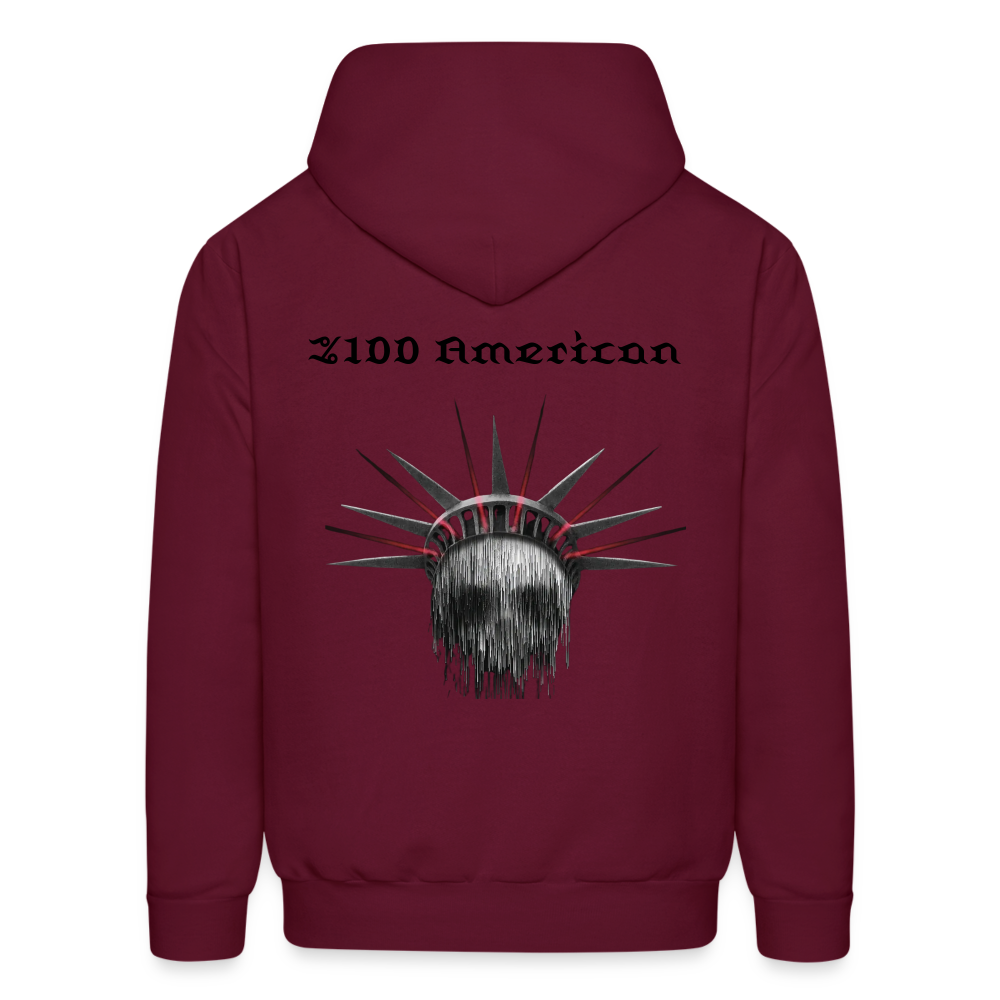 Most American  Hoodie - burgundy