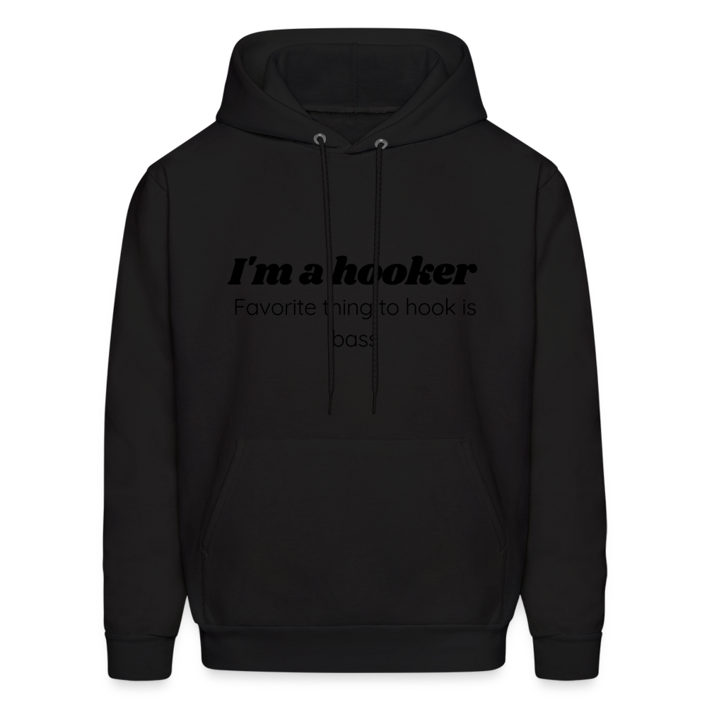 Hooker hoodie family friendly - black